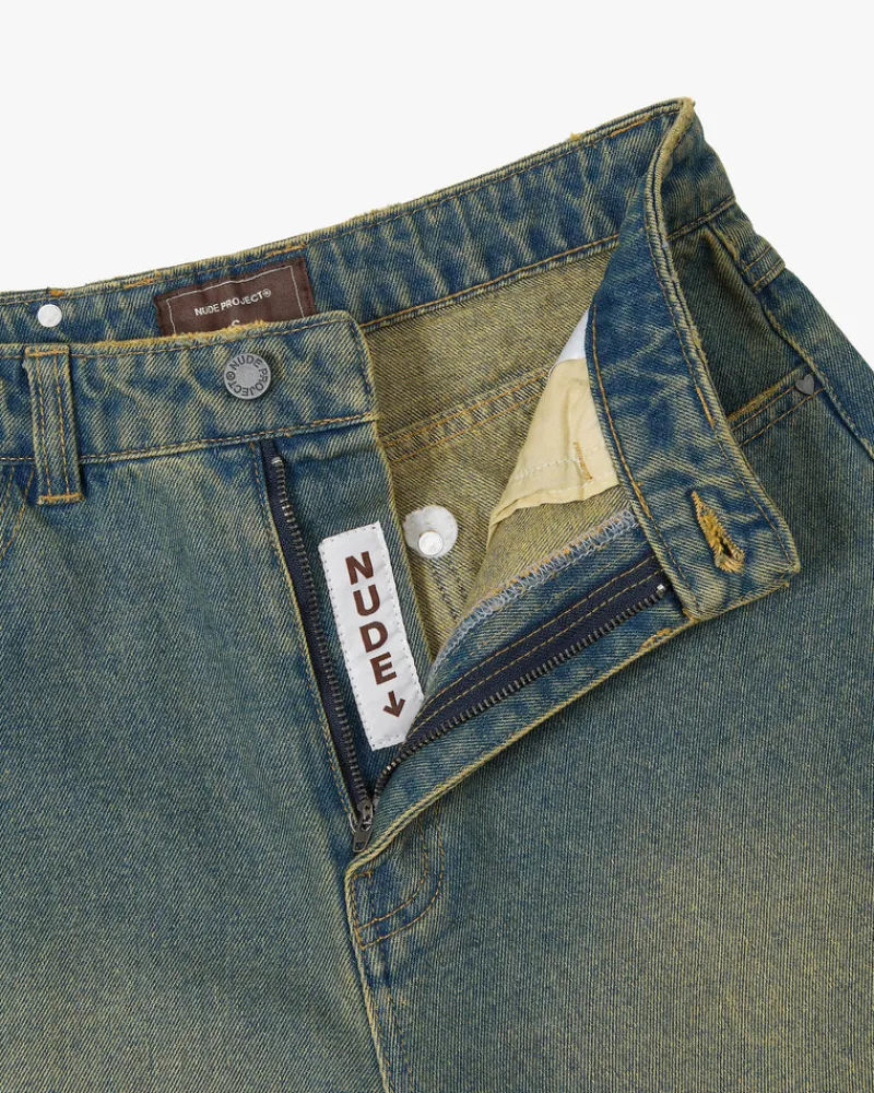 Nude Project Old Baggy Denim Shorts Indigo Online