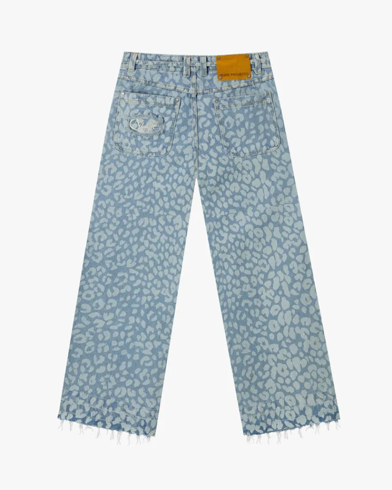 Nude Project Old Baggy Jeans Animal Print Clearance