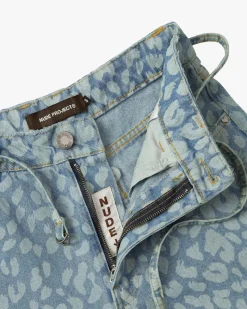 Nude Project Old Baggy Jeans Animal Print Clearance