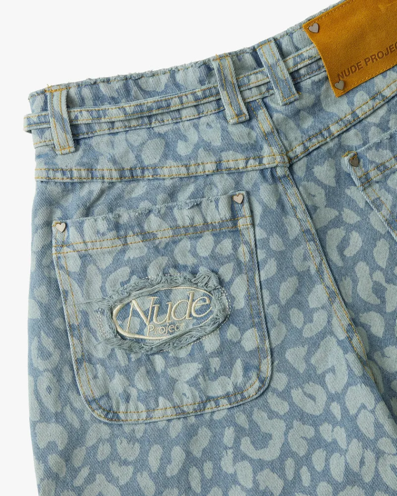 Nude Project Old Baggy Jeans Animal Print Clearance