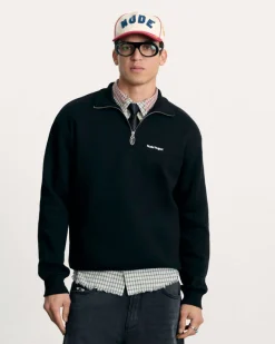 Nude Project Origins Quarter-Zip Black Clearance