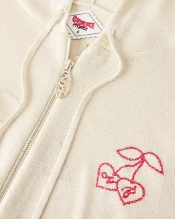 Nude Project Papaya Zip-Up Knit Hoodie Marshmallow Online