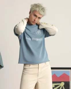 Nude Project Patty Waffle Longsleeve Blue Clearance