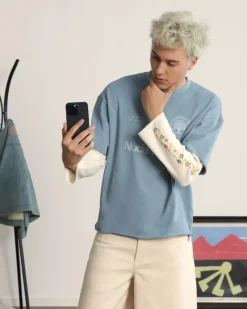 Nude Project Patty Waffle Longsleeve Blue Clearance