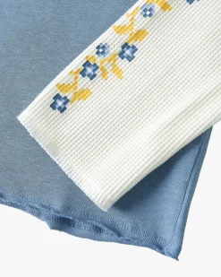 Nude Project Patty Waffle Longsleeve Blue Clearance