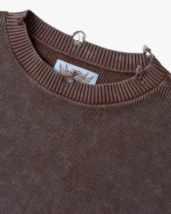 Nude Project Perfect Cropped Knit Sweater Brown Outlet