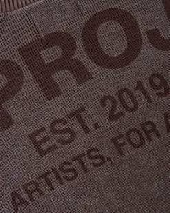 Nude Project Perfect Cropped Knit Sweater Brown Outlet