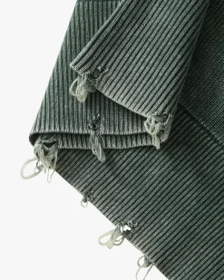 Nude Project Perfect Cropped Knit Sweater Green Outlet