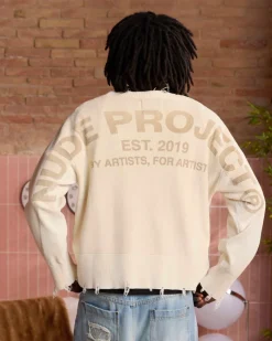 Nude Project Perfect Cropped Knit Sweater Off-White New