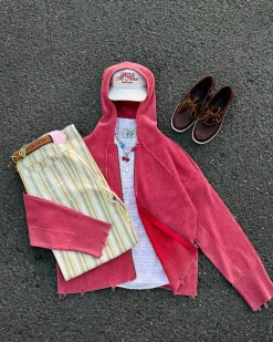 Nude Project Perfect Cropped Zip-Up Hoodie Raspberry Online