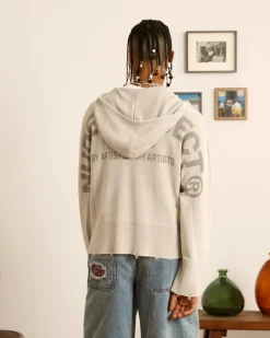 Nude Project Perfect Cropped Zip-Up Hoodie Grey Sale