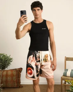 Nude Project Photographic Mesh Short Clearance