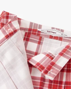 Nude Project Plaided Skirt Red Hot