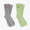 Nude Project Quote Socks Green/Grey 2Xpack Hot