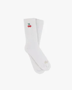 Nude Project Quote Socks Ivory/Red 2Xpack Discount