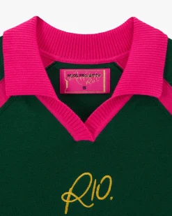 Nude Project R10 Knit Polo Forest Green Sale