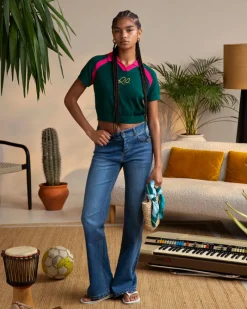 Nude Project R10 Knit Polo Forest Green Sale