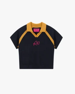 Nude Project R10 Knit Polo Navy Discount