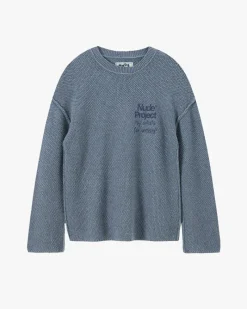 Nude Project Reversed Seams Knit Blue Hot