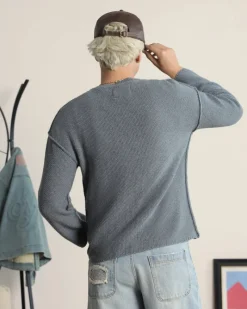 Nude Project Reversed Seams Knit Blue Hot