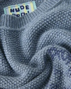 Nude Project Reversed Seams Knit Blue Hot