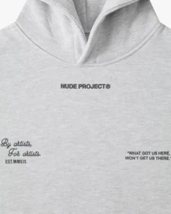 Nude Project Rodeo Hoodie Grey Melange Fashion
