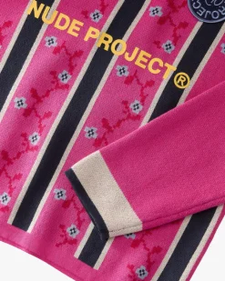 Nude Project Rosel Football Polo Knit Pink Online