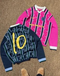 Nude Project Rosel Football Polo Knit Pink Online