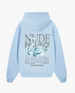 Nude Project Sculpture Hoodie Light Blue New