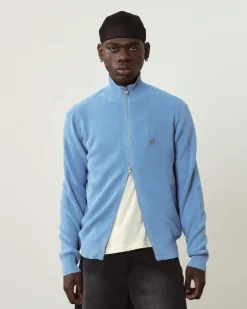 Nude Project Shady Zip-Up Knit Cardigan Blue Outlet