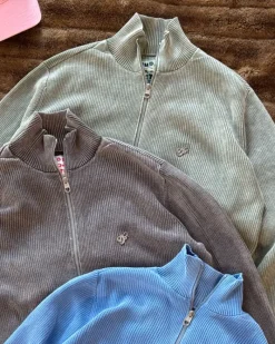 Nude Project Shady Zip-Up Knit Cardigan Green Sale