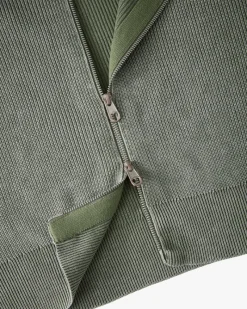 Nude Project Shady Zip-Up Knit Cardigan Green Sale