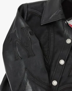 Nude Project Sophisticated Cowgirl Leather Shirt Outlet