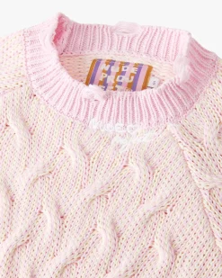 Nude Project Sour Cable Knit Sweater Pink Outlet