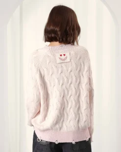 Nude Project Sour Cable Knit Sweater Pink Outlet