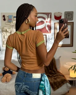 Nude Project Still Fucked Up* Top Brown Fashion