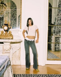 Nude Project Strass Top Pink New