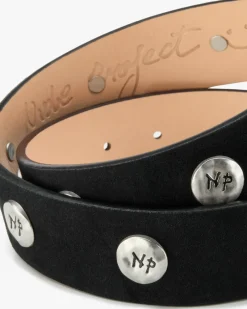 Nude Project Suede Belt Black New