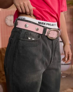 Nude Project Suede Belt Pink Online