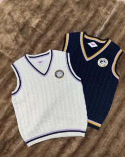 Nude Project Sunday Knit Vest Blue Clearance