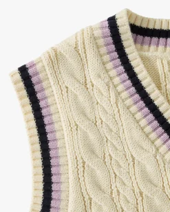 Nude Project Sunday Knit Vest Marshmallow New