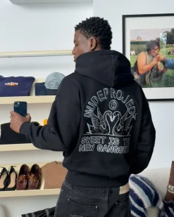 Nude Project Swans Hoodie Black Outlet