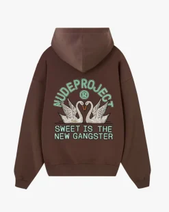 Nude Project Swans Hoodie Brown Outlet