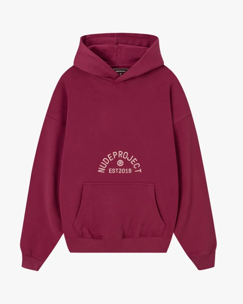 Nude Project Swans Hoodie Burgundy Hot
