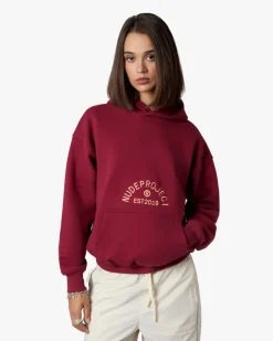 Nude Project Swans Hoodie Burgundy Hot