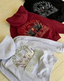 Nude Project Swans Hoodie Burgundy Hot