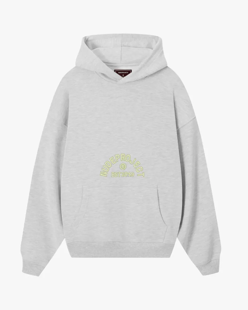 Nude Project Swans Hoodie Grey Melange Discount