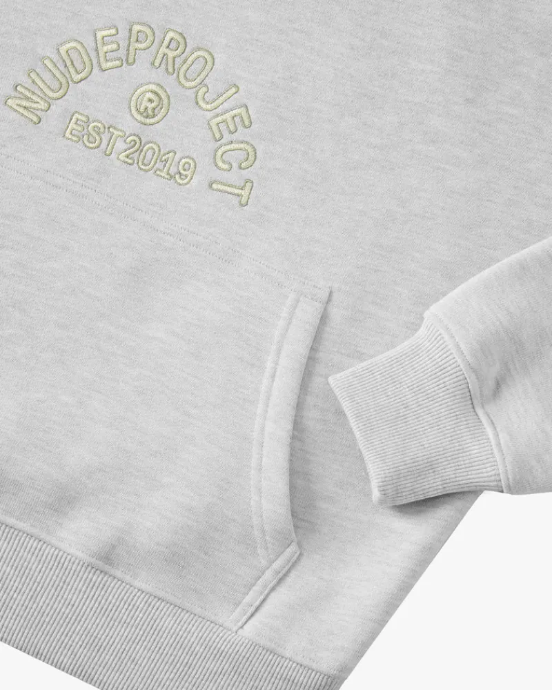 Nude Project Swans Hoodie Grey Melange Discount