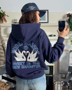 Nude Project Swans Hoodie Navy Online