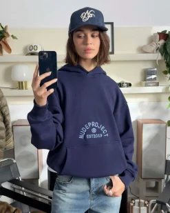 Nude Project Swans Hoodie Navy Online